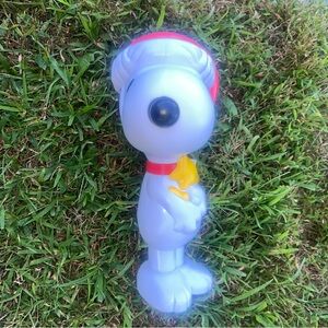 Peanuts Snoopy Hugging Woodstock 14" Lighted Blow Mold Christmas Decor New